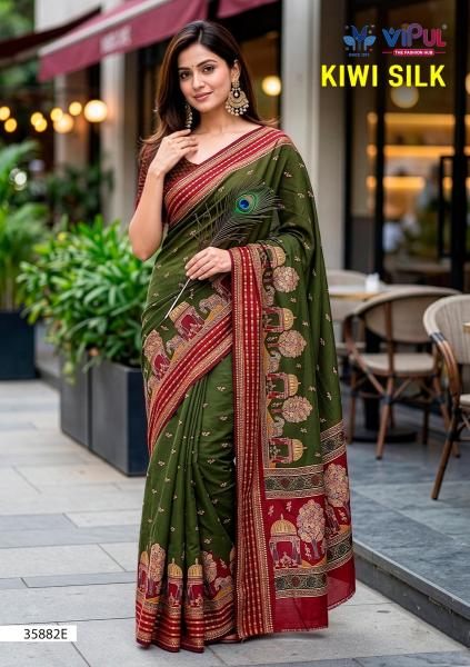 Vipul kiwi silk saree wholesale surat